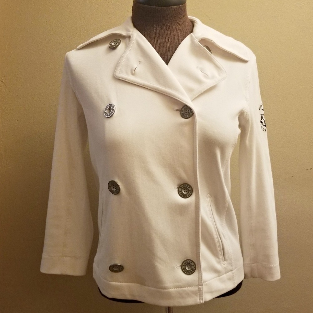 Ralph Lauren White Cotton Nautical Jacket XS